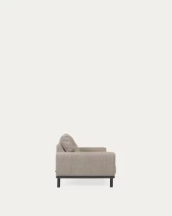 Noa 3 Seater Sofa In Beige With Dark Finish Legs 230 Cm | Kave Home -Quality Furniture Store S707GC12 1V03