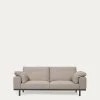 Noa 3 Seater Sofa With Cushions In Beige With Dark Finish Legs 230 Cm | Kave Home -Quality Furniture Store S708GC12 1V01