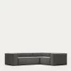 Blok 3 Seater Corner Sofa In Grey Wide Seam Corduroy 290 X 230 Cm / 230 Cm 290 Cm | Kave Home -Quality Furniture Store S717LN15 1V01