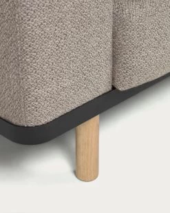 Noa 3 Seater Sofa In Beige With Natural Finish Legs 230 Cm | Kave Home -Quality Furniture Store S718GC12 1D03