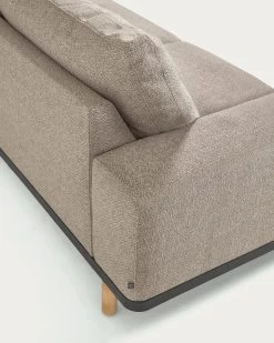 Noa 3 Seater Sofa In Beige With Natural Finish Legs 230 Cm | Kave Home -Quality Furniture Store S718GC12 1D04