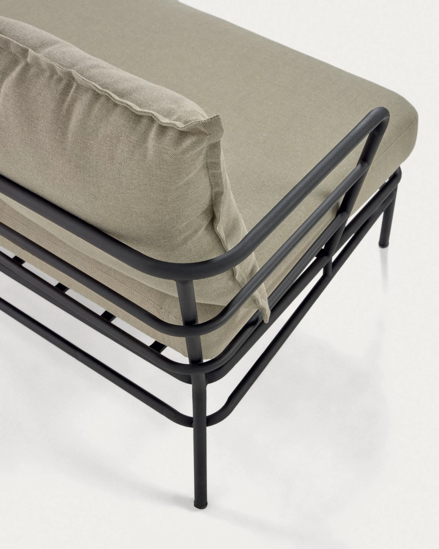 Mareluz 3 Seater Sofa In Black Steel 197 Cm | Kave Home 7 Mareluz 3 Seater Sofa In Black Steel 197 Cm | Kave Home - Image 5