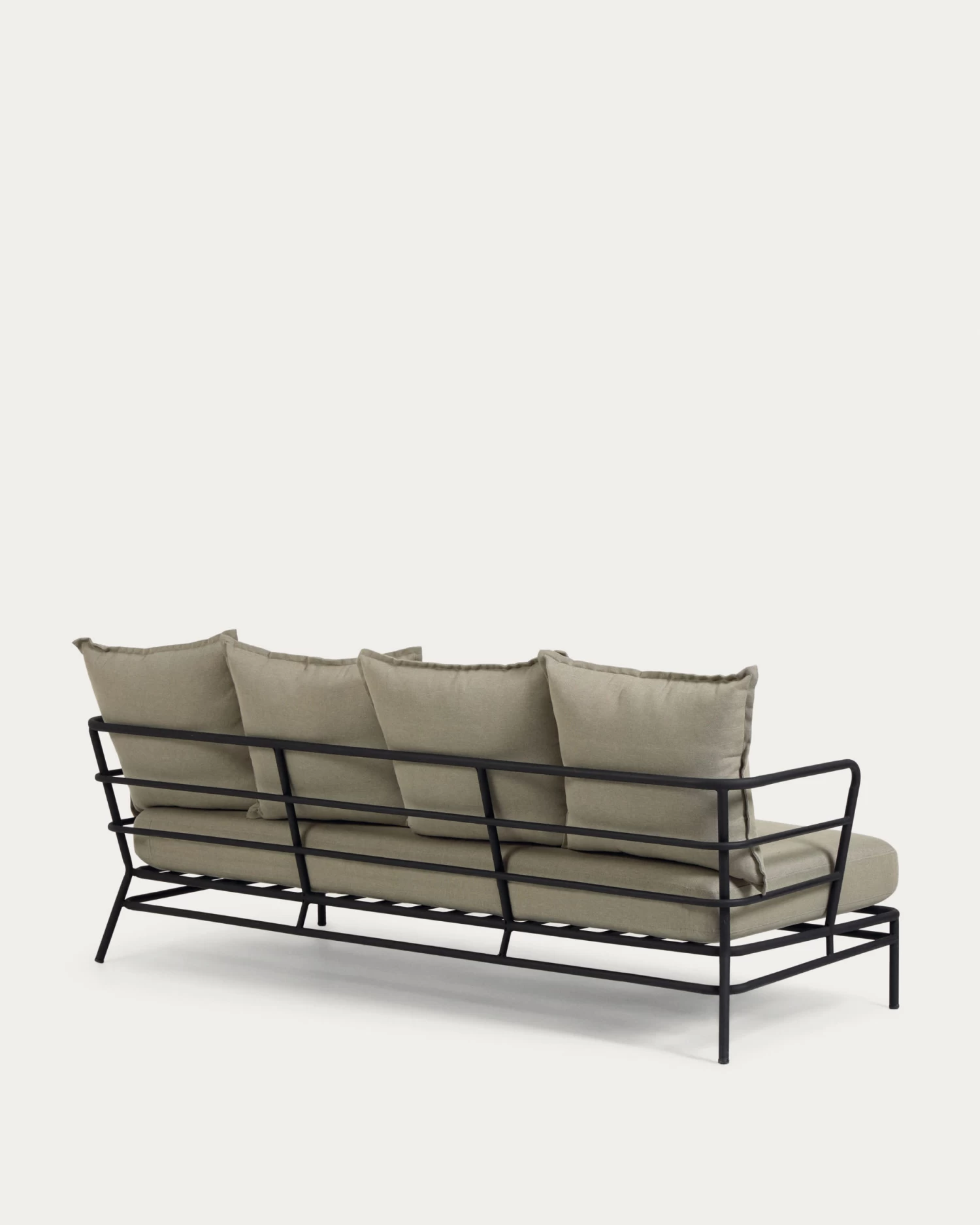 Mareluz 3 Seater Sofa In Black Steel 197 Cm | Kave Home 12 Mareluz 3 Seater Sofa In Black Steel 197 Cm | Kave Home - Image 10