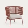 Nadin Armchair In Terracotta Cord Galvanised Steel Legs | Kave Home -Quality Furniture Store S736J86 1V01
