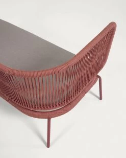 Nadin 2 Seater Sofa In Terracotta Cord With Galvanised Steel Legs 135 Cm | Kave Home -Quality Furniture Store S737J86 1D01