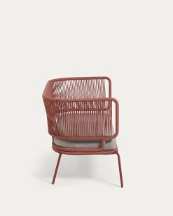 Nadin 2 Seater Sofa In Terracotta Cord With Galvanised Steel Legs 135 Cm | Kave Home -Quality Furniture Store S737J86 1V03