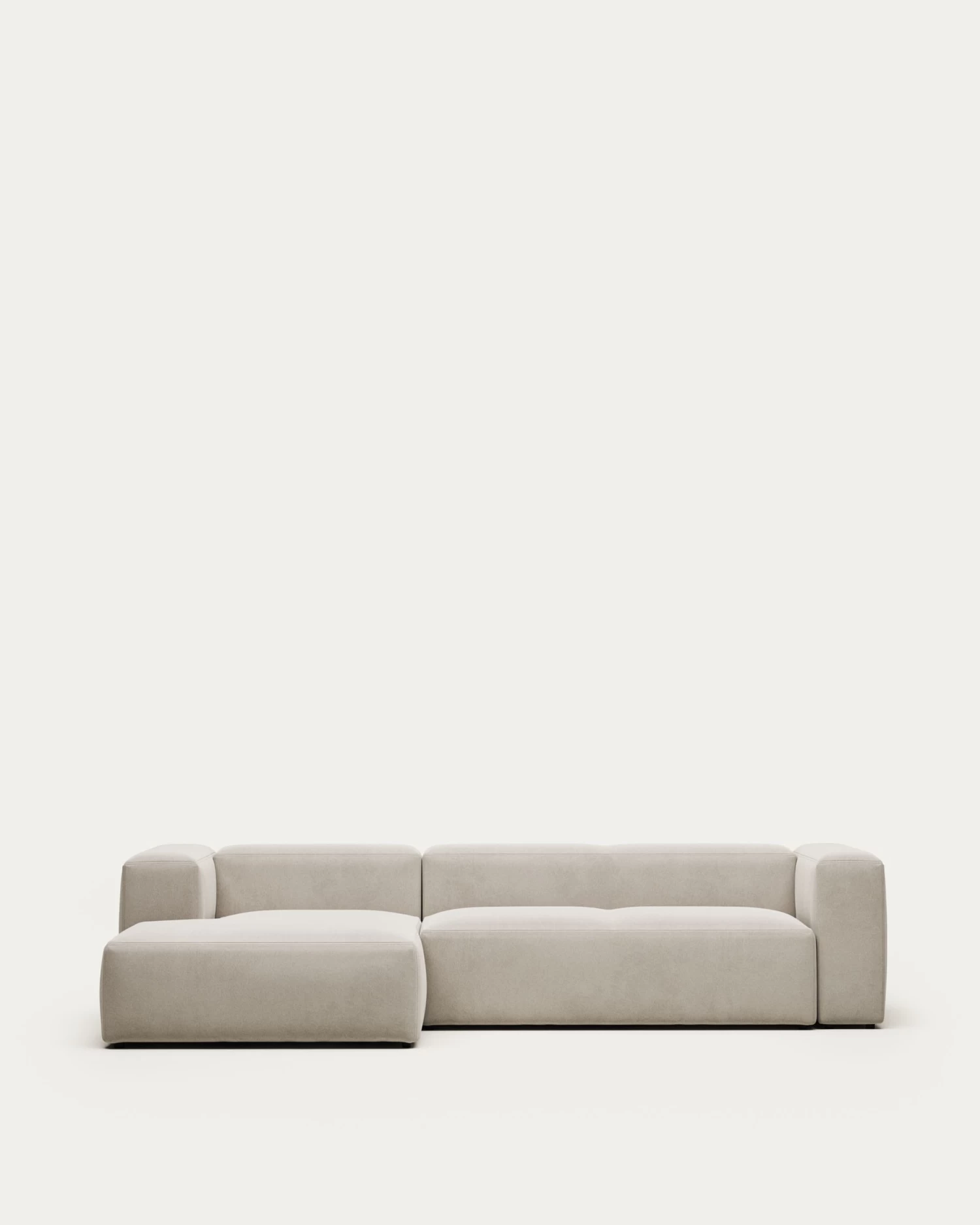 Blok 3 Seater Sofa With Left-hand Chaise Longue In Beige 300 Cm | Kave Home 3 Blok 3 Seater Sofa With Left-hand Chaise Longue In Beige 300 Cm | Kave Home