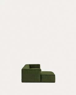 Blok 3 Seater Sofa With Left Side Chaise Longue In Green Wide Seam Corduroy 300 Cm | Kave Home 19 Blok 3 Seater Sofa With Left Side Chaise Longue In Green Wide Seam Corduroy 300 Cm | Kave Home -Quality Furniture Store S751LN19 1V03