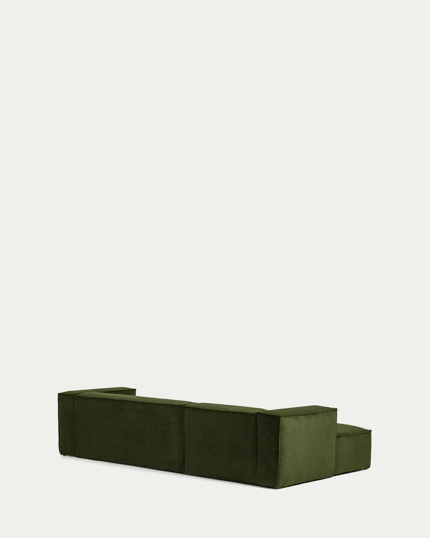 Blok 3 Seater Sofa With Left Side Chaise Longue In Green Wide Seam Corduroy 300 Cm | Kave Home 11 Blok 3 Seater Sofa With Left Side Chaise Longue In Green Wide Seam Corduroy 300 Cm | Kave Home - Image 9