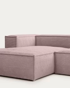 Blok 3 Seater Sofa With Left Side Chaise Longue In Pink Wide Seam Corduroy 300 Cm | Kave Home 14 Blok 3 Seater Sofa With Left Side Chaise Longue In Pink Wide Seam Corduroy 300 Cm | Kave Home -Quality Furniture Store S751LN24 1D01