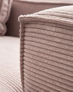 Blok 3 Seater Sofa With Left Side Chaise Longue In Pink Wide Seam Corduroy 300 Cm | Kave Home 17 Blok 3 Seater Sofa With Left Side Chaise Longue In Pink Wide Seam Corduroy 300 Cm | Kave Home -Quality Furniture Store S751LN24 1D03