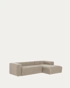 Blok 3 Seater Sofa With Right-hand Chaise Longue In Beige 300 Cm | Kave Home 16 Blok 3 Seater Sofa With Right-hand Chaise Longue In Beige 300 Cm | Kave Home -Quality Furniture Store S752GR39 1V02