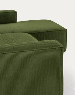 Blok 3 Seater Sofa With Right Side Chaise Longue In Green Wide Seam Corduroy 300 Cm | Kave Home 16 Blok 3 Seater Sofa With Right Side Chaise Longue In Green Wide Seam Corduroy 300 Cm | Kave Home -Quality Furniture Store S752LN19 1D02