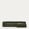 Blok 3 Seater Sofa With Right Side Chaise Longue In Green Wide Seam Corduroy 300 Cm | Kave Home 2 Blok 3 Seater Sofa With Right Side Chaise Longue In Green Wide Seam Corduroy 300 Cm | Kave Home -Quality Furniture Store S752LN19 1V01