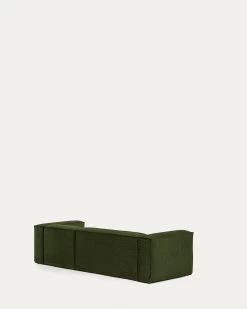Blok 3 Seater Sofa With Right Side Chaise Longue In Green Wide Seam Corduroy 300 Cm | Kave Home 20 Blok 3 Seater Sofa With Right Side Chaise Longue In Green Wide Seam Corduroy 300 Cm | Kave Home -Quality Furniture Store S752LN19 1V04