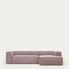 Blok 3 Seater Sofa With Right Side Chaise Longue In Pink Wide Seam Corduroy 300 Cm | Kave Home 1 Blok 3 Seater Sofa With Right Side Chaise Longue In Pink Wide Seam Corduroy 300 Cm | Kave Home -Quality Furniture Store S752LN24 1V01