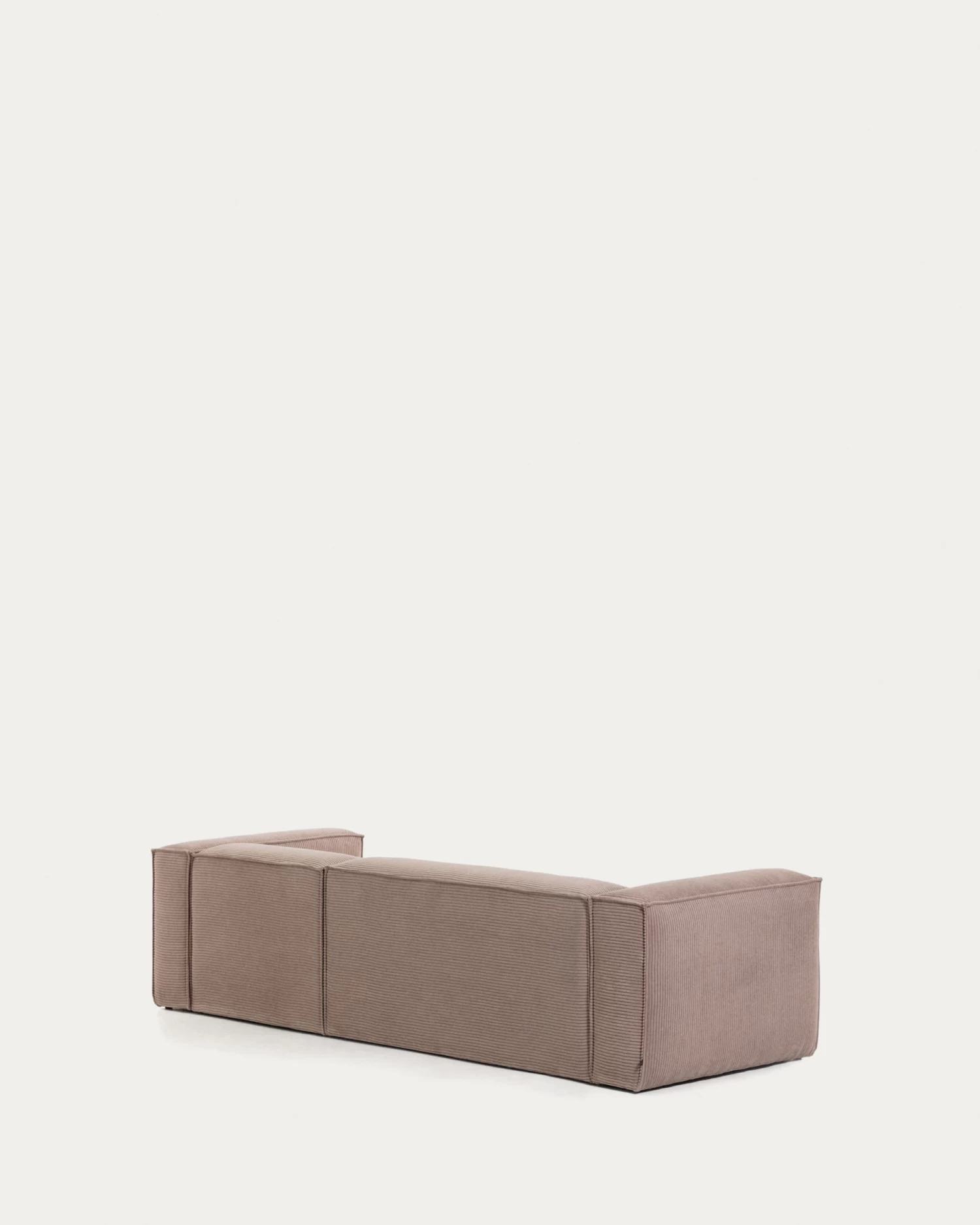 Blok 3 Seater Sofa With Right Side Chaise Longue In Pink Wide Seam Corduroy 300 Cm | Kave Home 10 Blok 3 Seater Sofa With Right Side Chaise Longue In Pink Wide Seam Corduroy 300 Cm | Kave Home - Image 8