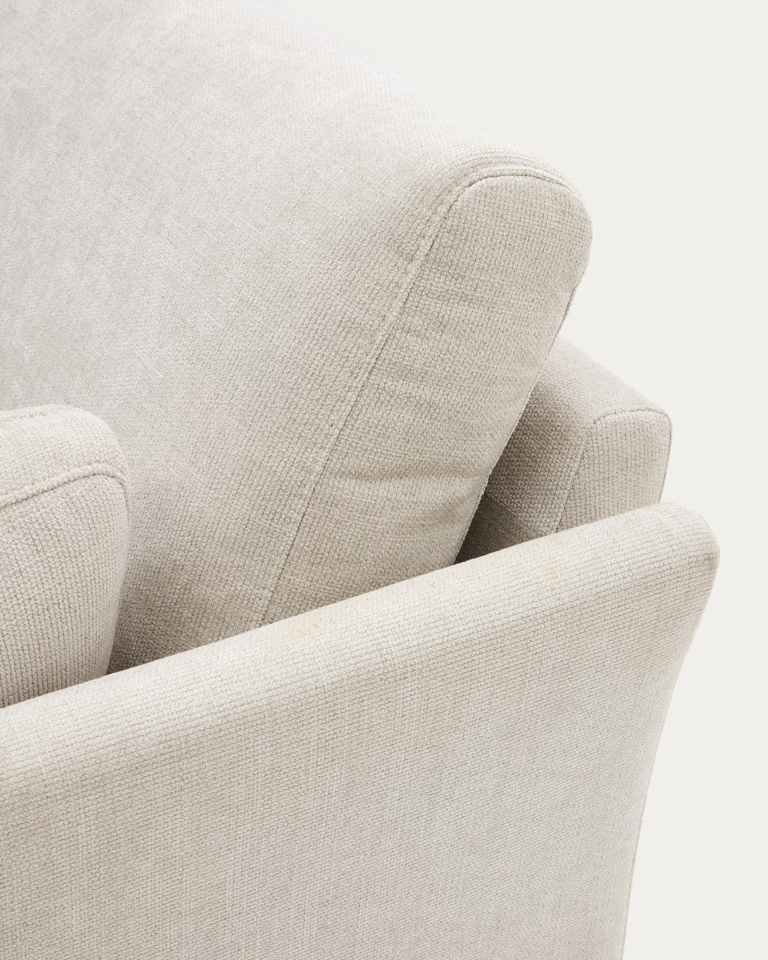 Gilma 2 Seater Sofa In Chenille Pearl With Natural Wood Finish Legs 170 Cm | Kave Home 11 Gilma 2 Seater Sofa In Chenille Pearl With Natural Wood Finish Legs 170 Cm | Kave Home - Image 9