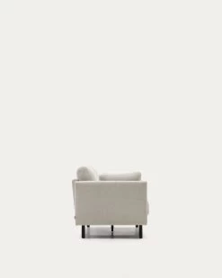 Gilma 2 Seater Sofa In Chenille Pearl With Painted Black Finish Legs 170 Cm | Kave Home -Quality Furniture Store S79321TB12 1V03