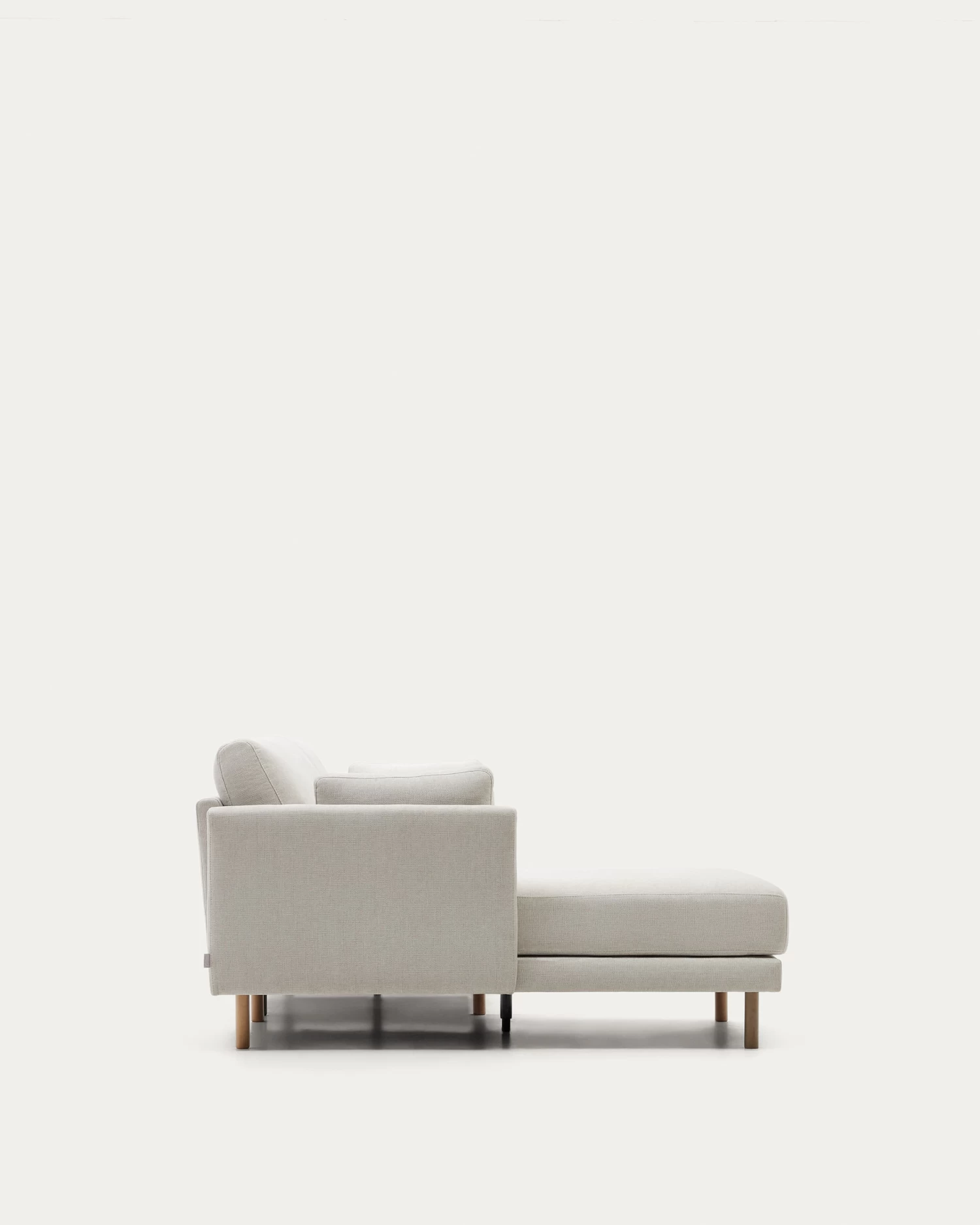 Gilma 3 Seater Sofa W/ Right/left-hand Chaise Longue In Chenille Pearl Natural Legs 260 Cm | Kave Home 11 Gilma 3 Seater Sofa W/ Right/left-hand Chaise Longue In Chenille Pearl Natural Legs 260 Cm | Kave Home - Image 9