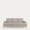 Mihaela 3 Seater Sofa In Grey Fleece 203 Cm | Kave Home