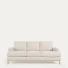 Mihaela 3 Seater Sofa In White Fleece 203 Cm | Kave Home 1 Mihaela 3 Seater Sofa In White Fleece 203 Cm | Kave Home -Quality Furniture Store S805 30 PS33 1V01