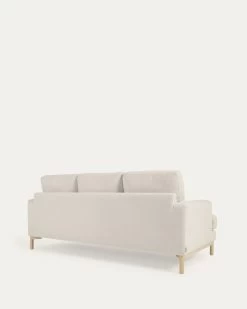 Mihaela 3 Seater Sofa In White Fleece 203 Cm | Kave Home -Quality Furniture Store S805 30 PS33 1V04
