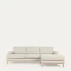 Mihaela 3 Seater Sofa With Right-hand Chaise Longue In White Fleece 264 Cm | Kave Home 1 Mihaela 3 Seater Sofa With Right-hand Chaise Longue In White Fleece 264 Cm | Kave Home -Quality Furniture Store S805 40D PS33 1V01