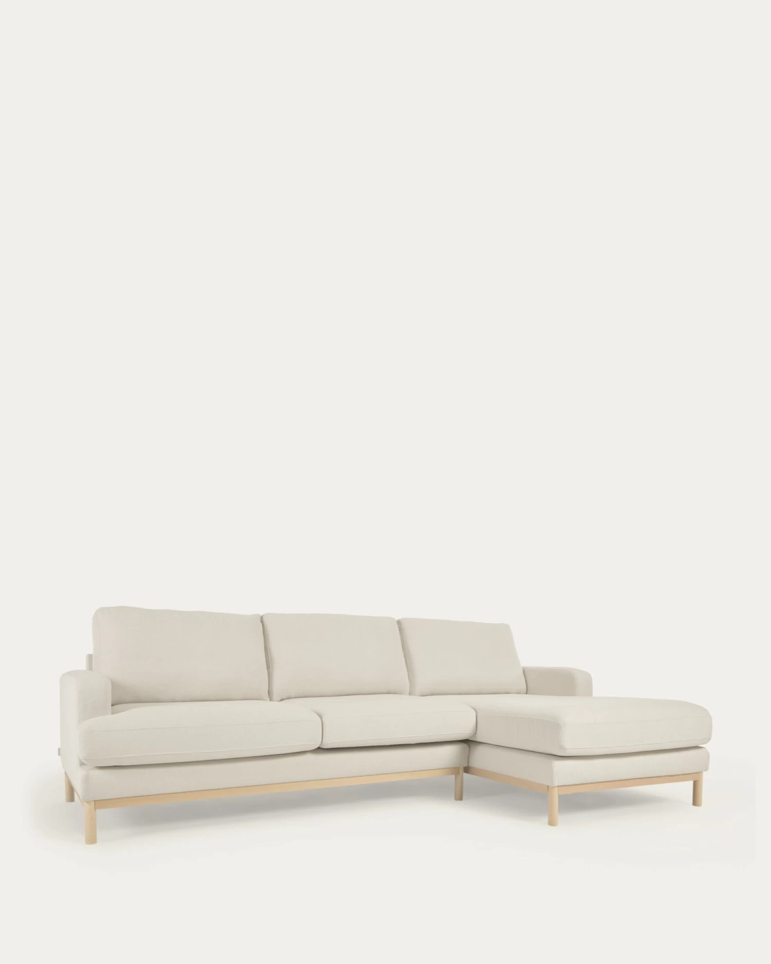 Mihaela 3 Seater Sofa With Right-hand Chaise Longue In White Fleece 264 Cm | Kave Home 8 Mihaela 3 Seater Sofa With Right-hand Chaise Longue In White Fleece 264 Cm | Kave Home - Image 6