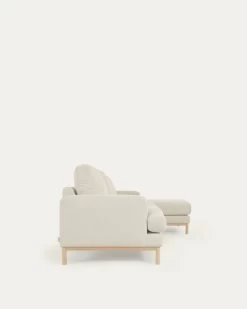 Mihaela 3 Seater Sofa With Right-hand Chaise Longue In White Fleece 264 Cm | Kave Home 19 Mihaela 3 Seater Sofa With Right-hand Chaise Longue In White Fleece 264 Cm | Kave Home -Quality Furniture Store S805 40D PS33 1V03
