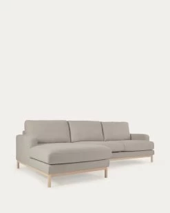 Mihaela 3 Seater Sofa With Left-hand Chaise Longue In Grey Fleece 264 Cm | Kave Home 15 Mihaela 3 Seater Sofa With Left-hand Chaise Longue In Grey Fleece 264 Cm | Kave Home -Quality Furniture Store S805 40I PS03 1V02