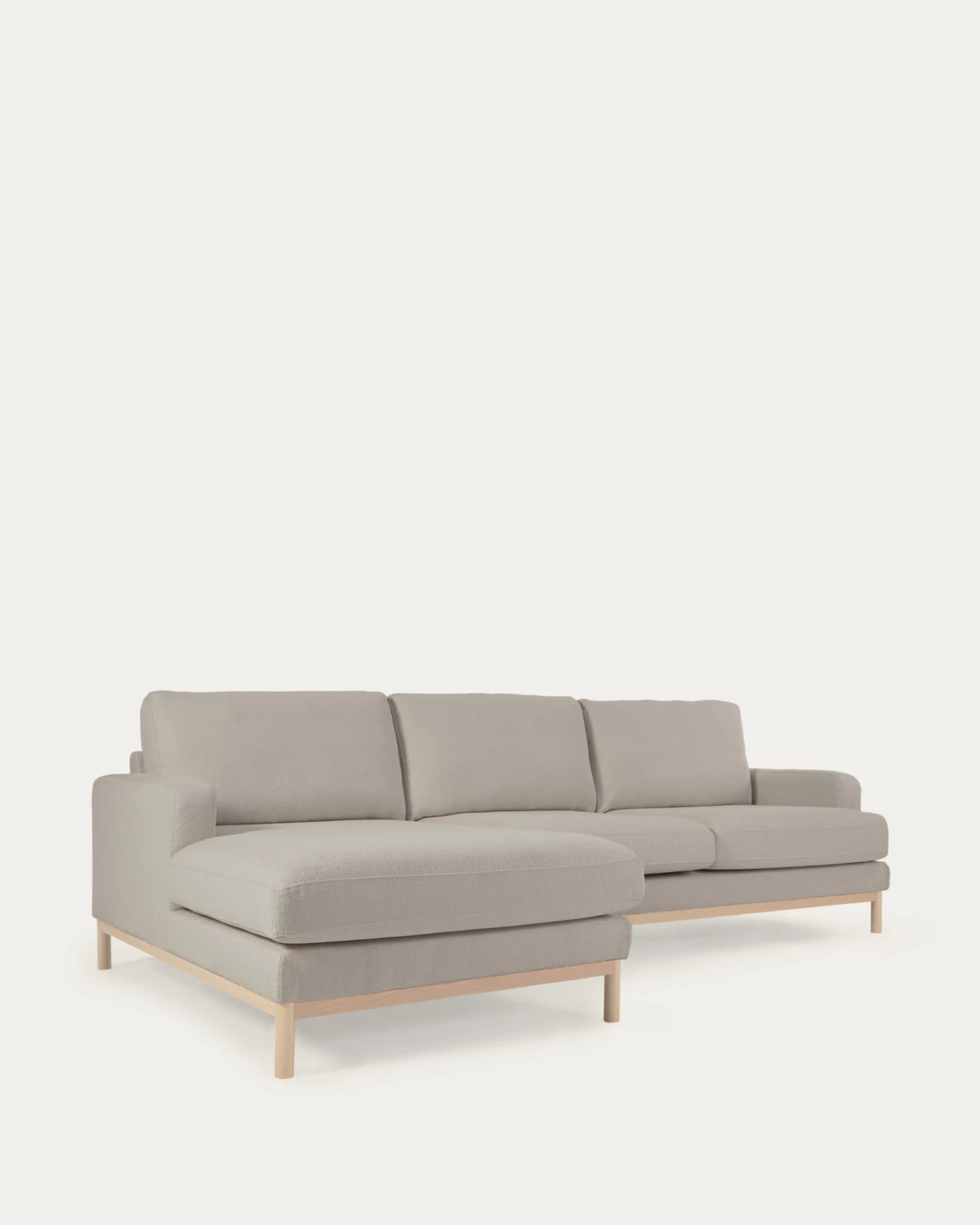 Mihaela 3 Seater Sofa With Left-hand Chaise Longue In Grey Fleece 264 Cm | Kave Home 7 Mihaela 3 Seater Sofa With Left-hand Chaise Longue In Grey Fleece 264 Cm | Kave Home - Image 5