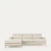 Mihaela 3 Seater Sofa With Left-hand Chaise Longue In White Fleece 264 Cm | Kave Home 2 Mihaela 3 Seater Sofa With Left-hand Chaise Longue In White Fleece 264 Cm | Kave Home -Quality Furniture Store S805 40I PS33 1V01
