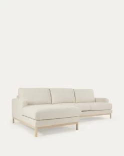 Mihaela 3 Seater Sofa With Left-hand Chaise Longue In White Fleece 264 Cm | Kave Home 17 Mihaela 3 Seater Sofa With Left-hand Chaise Longue In White Fleece 264 Cm | Kave Home -Quality Furniture Store S805 40I PS33 1V02