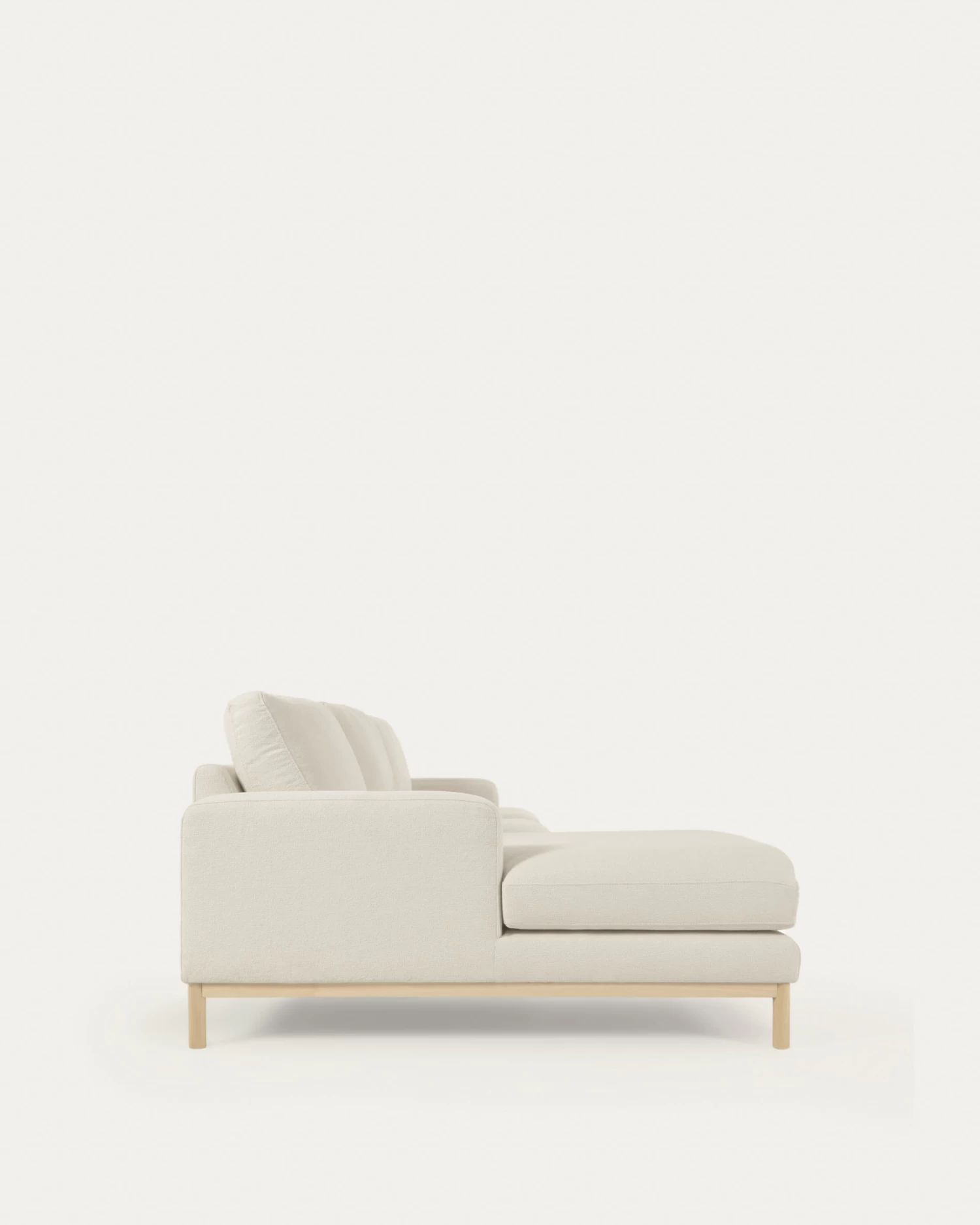 Mihaela 3 Seater Sofa With Left-hand Chaise Longue In White Fleece 264 Cm | Kave Home 10 Mihaela 3 Seater Sofa With Left-hand Chaise Longue In White Fleece 264 Cm | Kave Home - Image 8