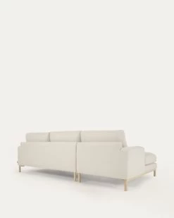Mihaela 3 Seater Sofa With Left-hand Chaise Longue In White Fleece 264 Cm | Kave Home 20 Mihaela 3 Seater Sofa With Left-hand Chaise Longue In White Fleece 264 Cm | Kave Home -Quality Furniture Store S805 40I PS33 1V04