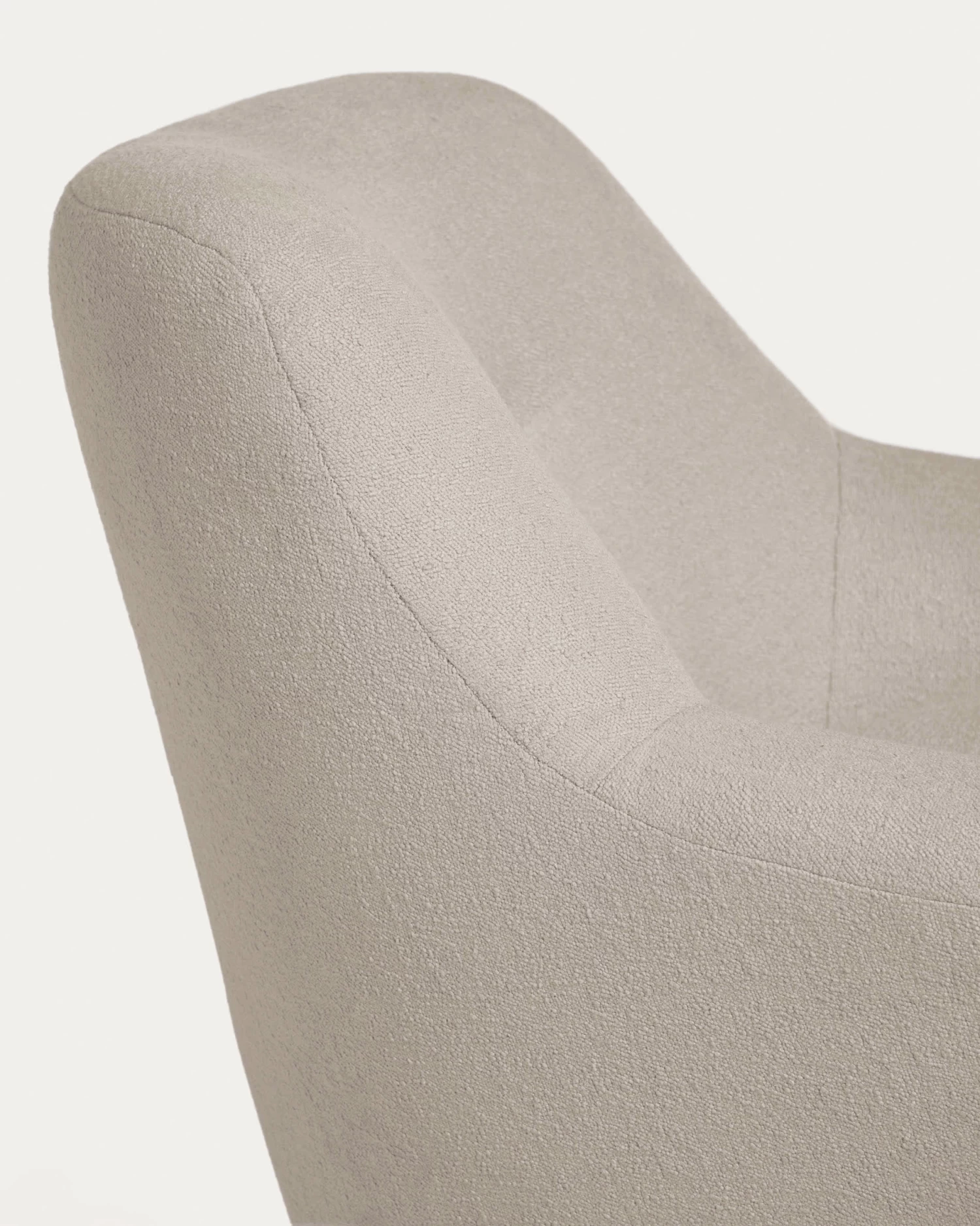 Candela Armchair In Grey Fleece | Kave Home 5 Candela Armchair In Grey Fleece | Kave Home - Image 3