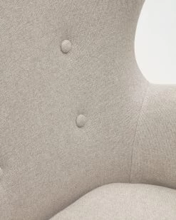 Patio Beige Chenille Armchair With Solid Beech Wood Legs | Kave Home 17 Patio Beige Chenille Armchair With Solid Beech Wood Legs | Kave Home -Quality Furniture Store S810 10 SO12 1D03