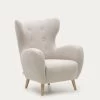 Patio Beige Chenille Armchair With Solid Beech Wood Legs | Kave Home 1 Patio Beige Chenille Armchair With Solid Beech Wood Legs | Kave Home -Quality Furniture Store S810 10 SO12 1V01