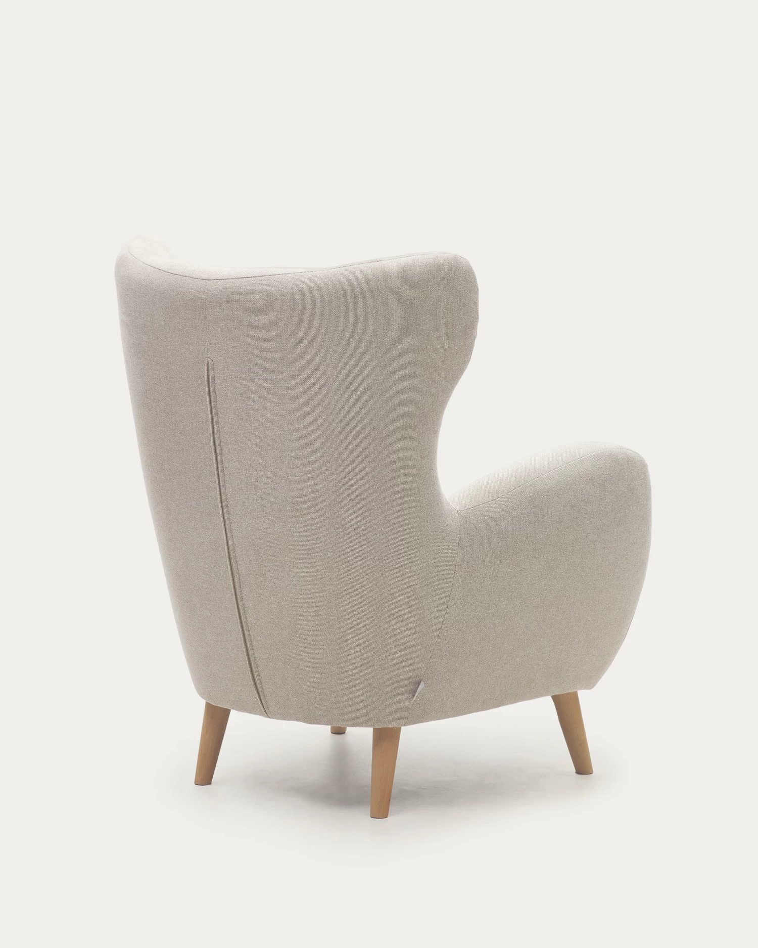 Patio Beige Chenille Armchair With Solid Beech Wood Legs | Kave Home 10 Patio Beige Chenille Armchair With Solid Beech Wood Legs | Kave Home - Image 8