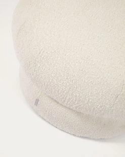 Sarisha Round Pouffe In White Fleece, Ø 60 Cm 7 Sarisha Round Pouffe In White Fleece, Ø 60 Cm -Quality Furniture Store S816 80 J33 1D01