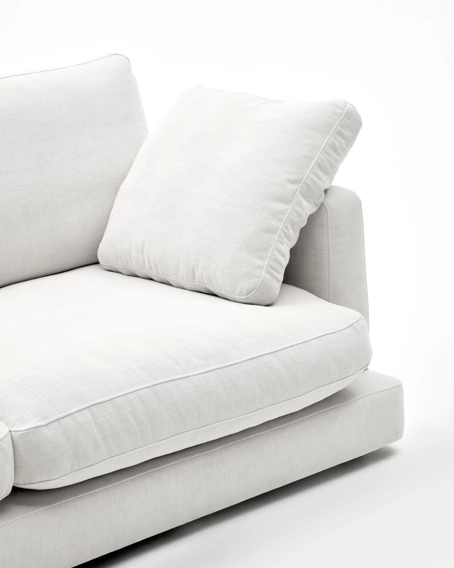 Gala 3 Seater Sofa In White 210 Cm | Kave Home 7 Gala 3 Seater Sofa In White 210 Cm | Kave Home - Image 5