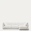 Gala 4 Seater Sofa With Right Side Chaise Longue In White 300 Cm | Kave Home -Quality Furniture Store S821 41 SE05 1V01