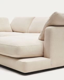 Gala 4 Seater Sofa With Right Side Chaise Longue In Beige 300 Cm | Kave Home -Quality Furniture Store S821 41 SE12 1D01