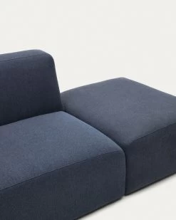 Neom 1 Seater Modular Sofa With Back Module In Blue 169 Cm | Kave Home -Quality Furniture Store S82611AU25 1D01