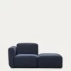 Neom 1 Seater Modular Sofa With Back Module In Blue 169 Cm | Kave Home -Quality Furniture Store S82611AU25 1V01