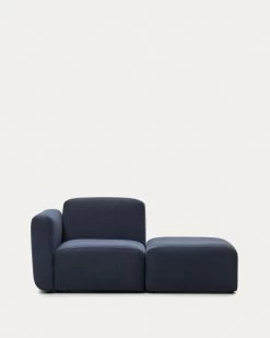 Neom 1 Seater Modular Sofa With Back Module In Blue 169 Cm | Kave Home