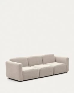 Neom 3 Seater Modular Sofa In Beige 263 Cm | Kave Home -Quality Furniture Store S82630AU12 1V02