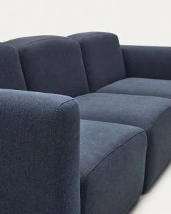 Neom 3 Seater Modular Sofa In Blue 263 Cm | Kave Home -Quality Furniture Store S82630AU25 1D03