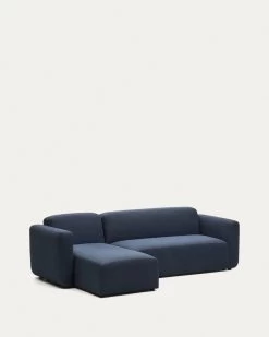 Neom 3 Seater Modular Sofa Right/left Chaise Longue In Blue 263 Cm | Kave Home 18 Neom 3 Seater Modular Sofa Right/left Chaise Longue In Blue 263 Cm | Kave Home -Quality Furniture Store S82640AU25 1V03